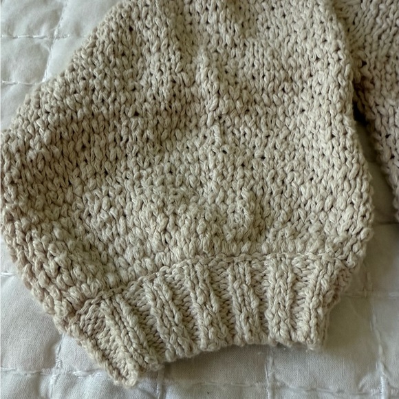 LOFT Cotton Oatmeal Cream Cardigan - Picture 4 of 6